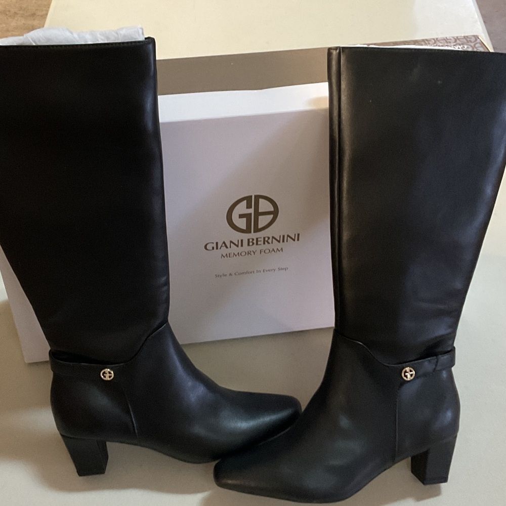 Giani Bernini Black Heeled Boots for Women
